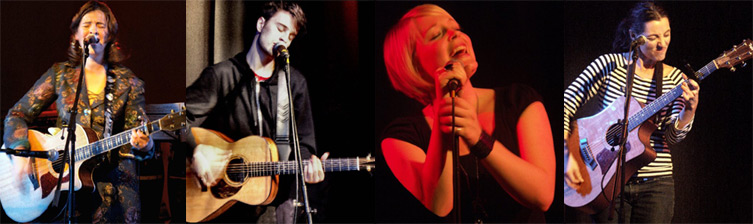 Eleanor McEvoy, Jim Moray, AloneMe & Lisa Fitzgibbon at AcoustiCity by Graham Poulton